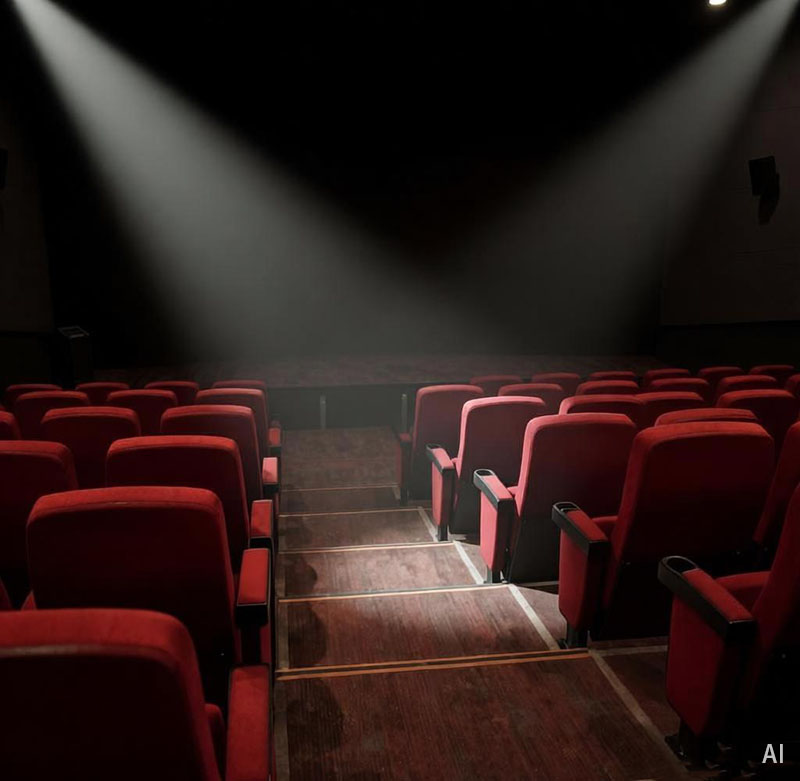电影院红色椅子